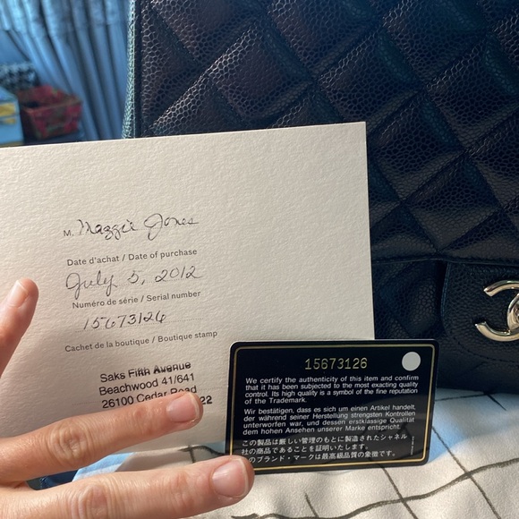 FLASH SALE 🥳BNWT 2012 AUTH CHANEL JUMBO XL DOUBLE FLAP BLACK CAVIAR - Picture 3 of 9